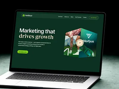 Digital Marketing Agency Website UI Design Animation 3d agency website animation brand website clean design digital marketing landing page design marketing agency modern ui product design responsive design ui design ux design web ui website design