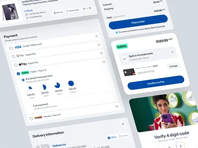 eCommerce Payment Checkout UI with BNPL Experience bnpl checkout flow checkout ui clean design conversion design ecommerce design fintech ui modern ui payment ui product design ui design ux design web ui