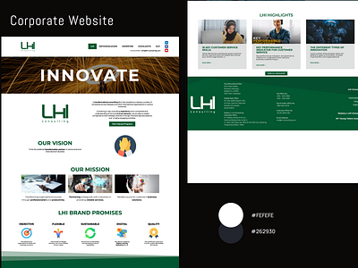 Corporate Website branding design ui ux