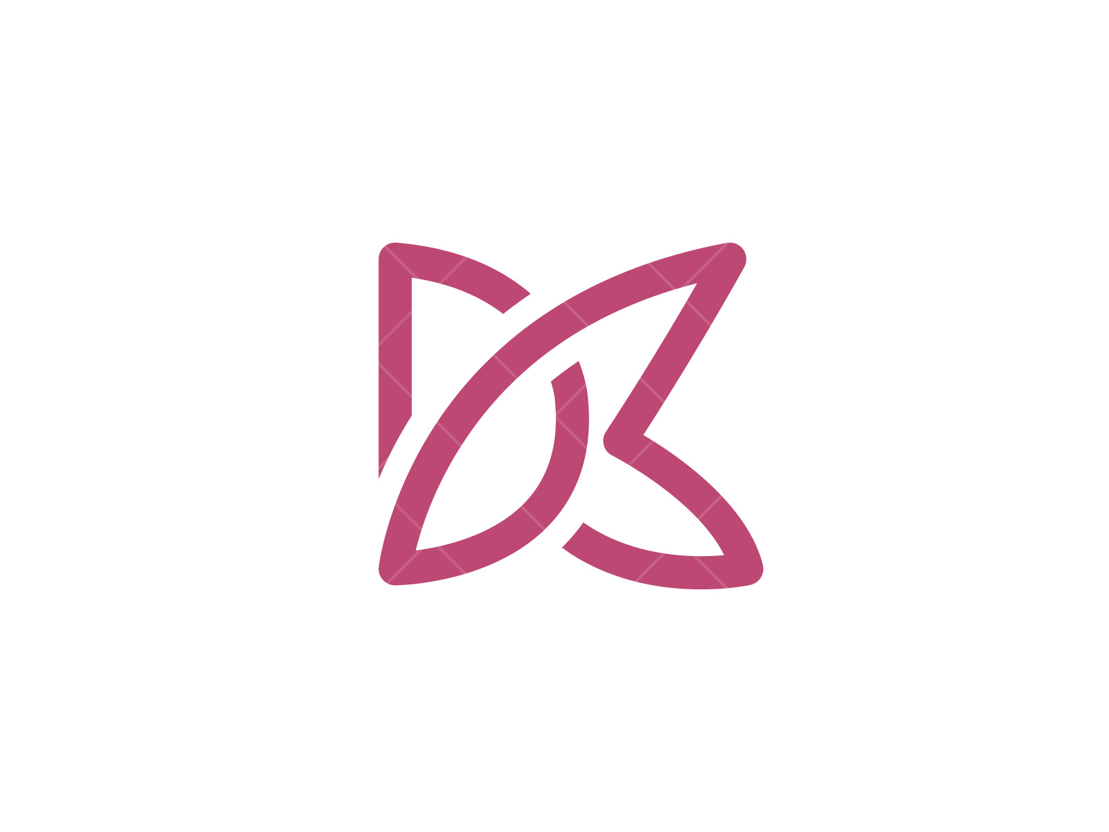 Example of Letter D Butterfly Logo