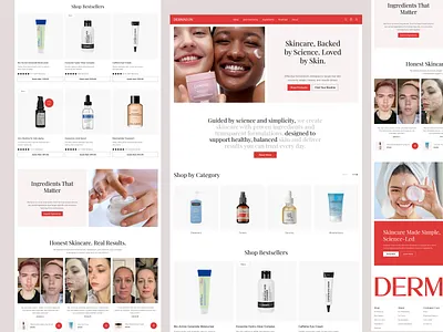 Shopify Website Landing Page cart cosmetic website cro ecommerce ecommerce design ecommerce store ecommerce website online store product website shop shopify design shopify lading page shopify store shopify website skincare skincare ui skincare website web design website website design