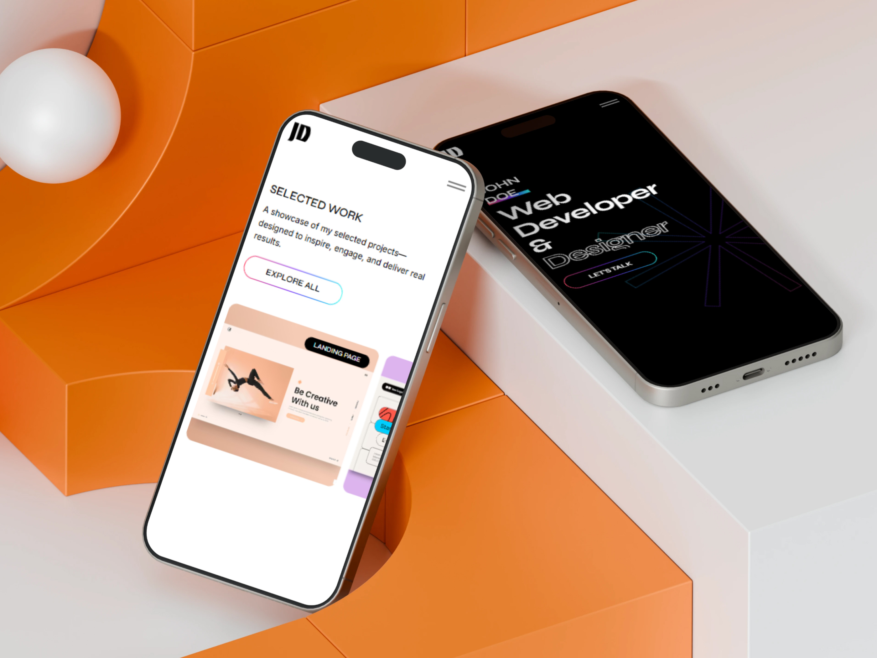React JS Animated Portfolio — Mobile UI animation frontend gsap mobileui modernui portfolio reactjs responsive uidesign webdesign