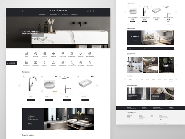 Online store with luxury plumbing category commerce design e commerce e shop ecommerce minimal online store page product shop site ui ux uxui web webdesign website