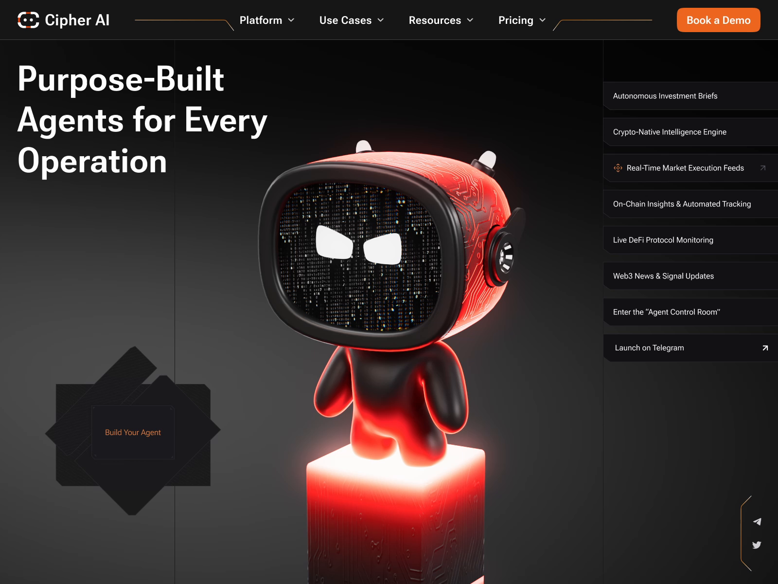 Cipher AI - Agentic AI web3 Landing Page 3D animation by Akshay Hooda on  Dribbble