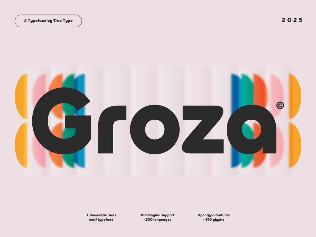 TRT Groza – Strong Geometric branding clean design display font editorial elegant font font family free download graphic design logotype magazine modern poster print