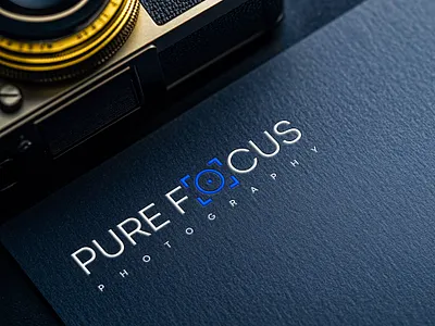 Pure Focus Photography – Minimal Logo Design branding camera focus logo camera logo design clean logo design creative agency logo creative studio logo design dribbble graphic design logo minimal photography logo minimalist logo modern logo design photographer logo photography brand identity photography logo photography logo design professional logo design typography visual branding logo