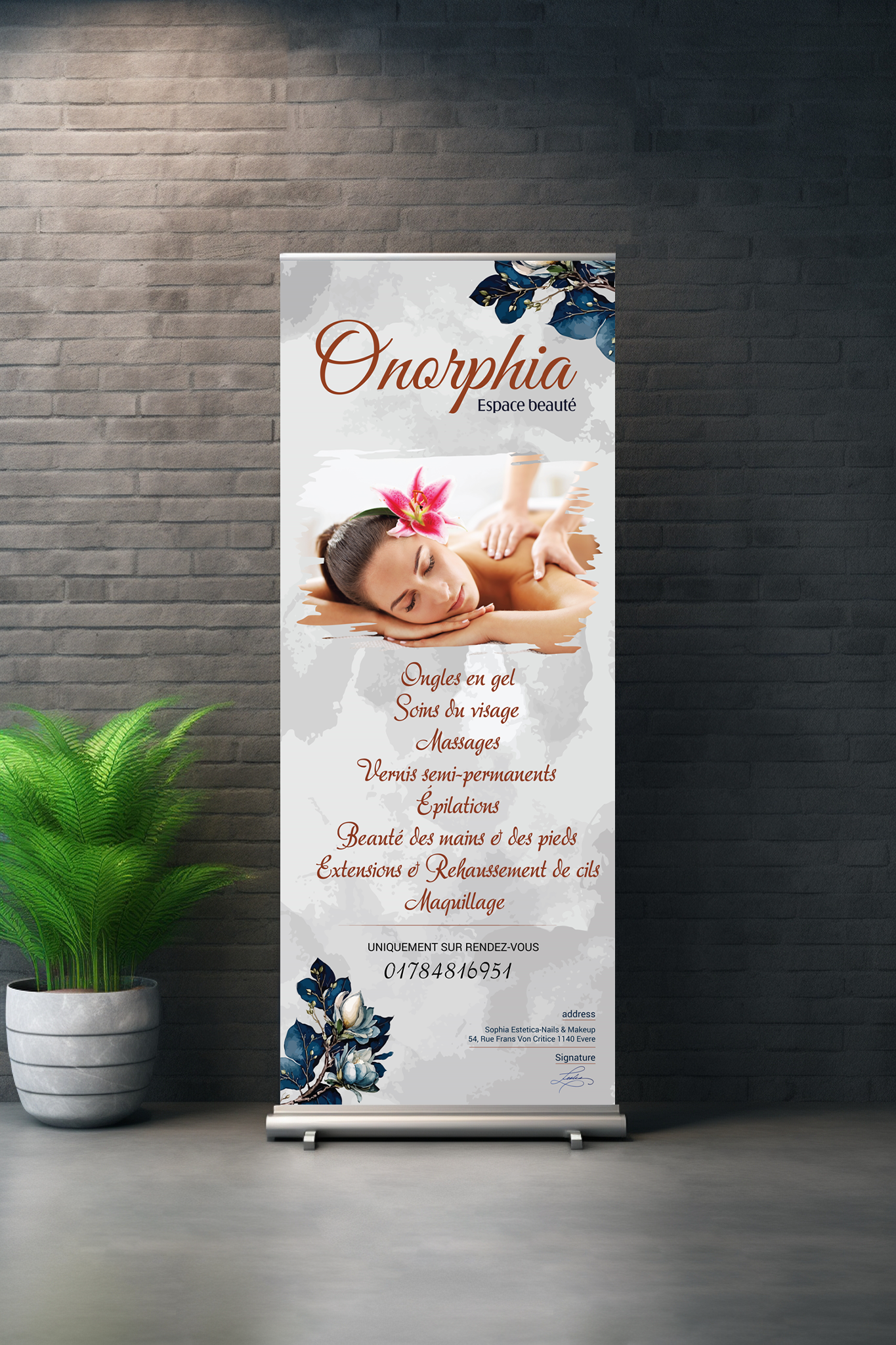 Roll-Up Banner Design – Luxury Spa Center bannerdesign branding design dribbble dribbbledesign graphic design illustration logo moderndesign printdesign rollupbannerdesign spabanner spacenterbranding vector wellnessdesign
