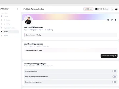 Profile - clean UI 🤌 clean ui profile ui