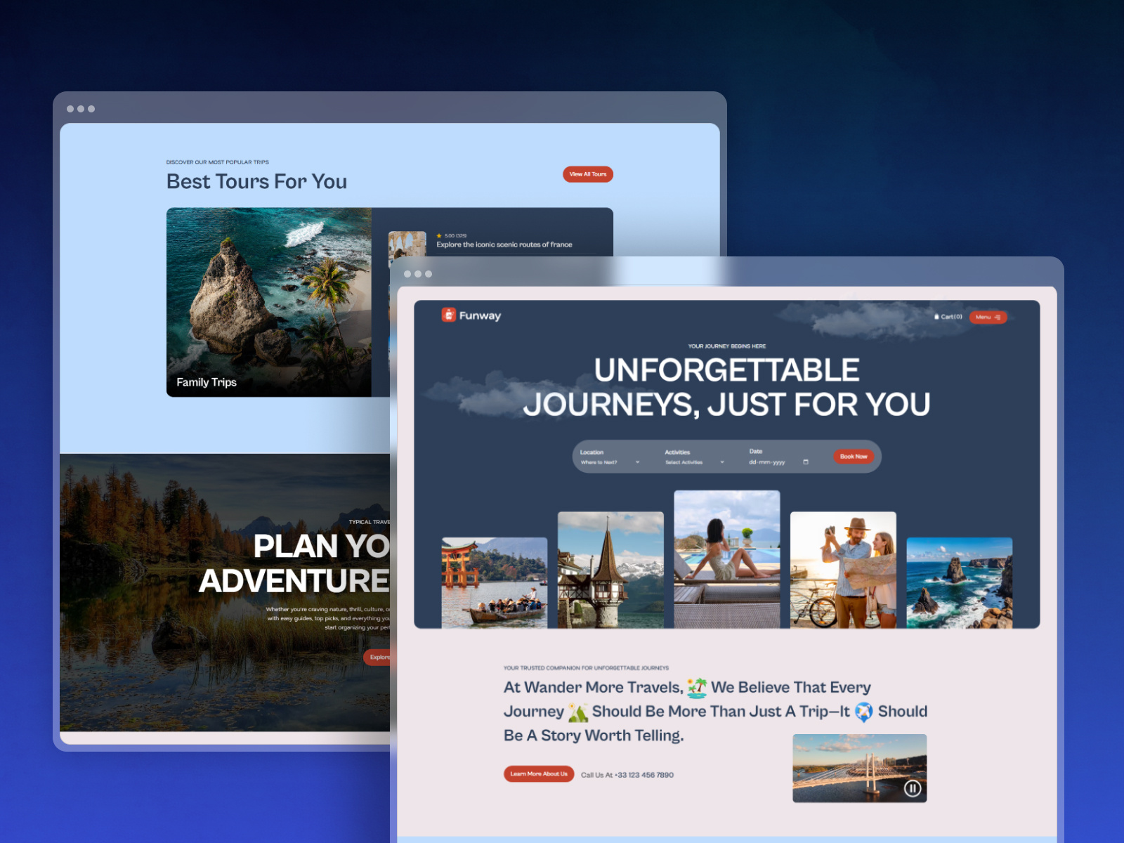 Funway- Travel and Tour Website Webflow Template destination guides mobile friendly responsive design seo friendly tour operators tourism travel travel agencies uiux vacation planners web design web development webflow webflow template webflow website