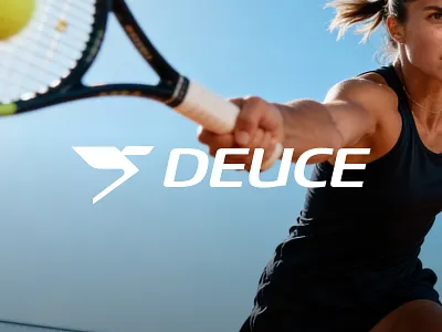 Deuce - Tennis Brand Logo badminton brand logo bird logo brand identity design branding cutting edge bird logo fitness and sports modern logo modern typography racket brand logo sports brand logo sports branding tennis tennis brand logo tennis branding top logo designers 2025