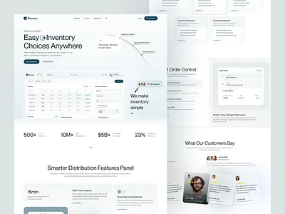 Website for Inventory Management Software b2b saas landing page erp erp website design inventory dashboard design inventory landing page inventory management inventory management software inventory management system inventory software design landing page landing page design management tool product website supplier management web design web template website website design