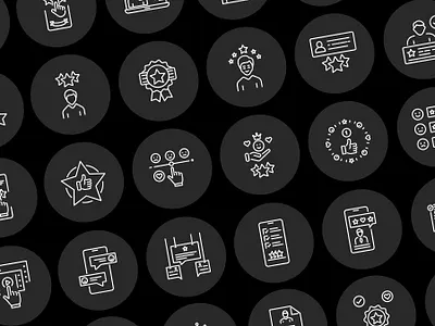 User Feedback & Rating Icons analytics customer experience dashboard feedback graphic design icon set illustration interaction product design ratings reviews saas startup ui ui design user feedback ux design vector