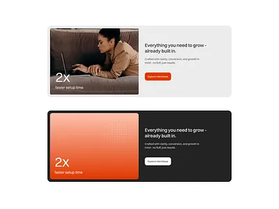 Testing website cards and CTA's abstract card color design figma framer hire ux website