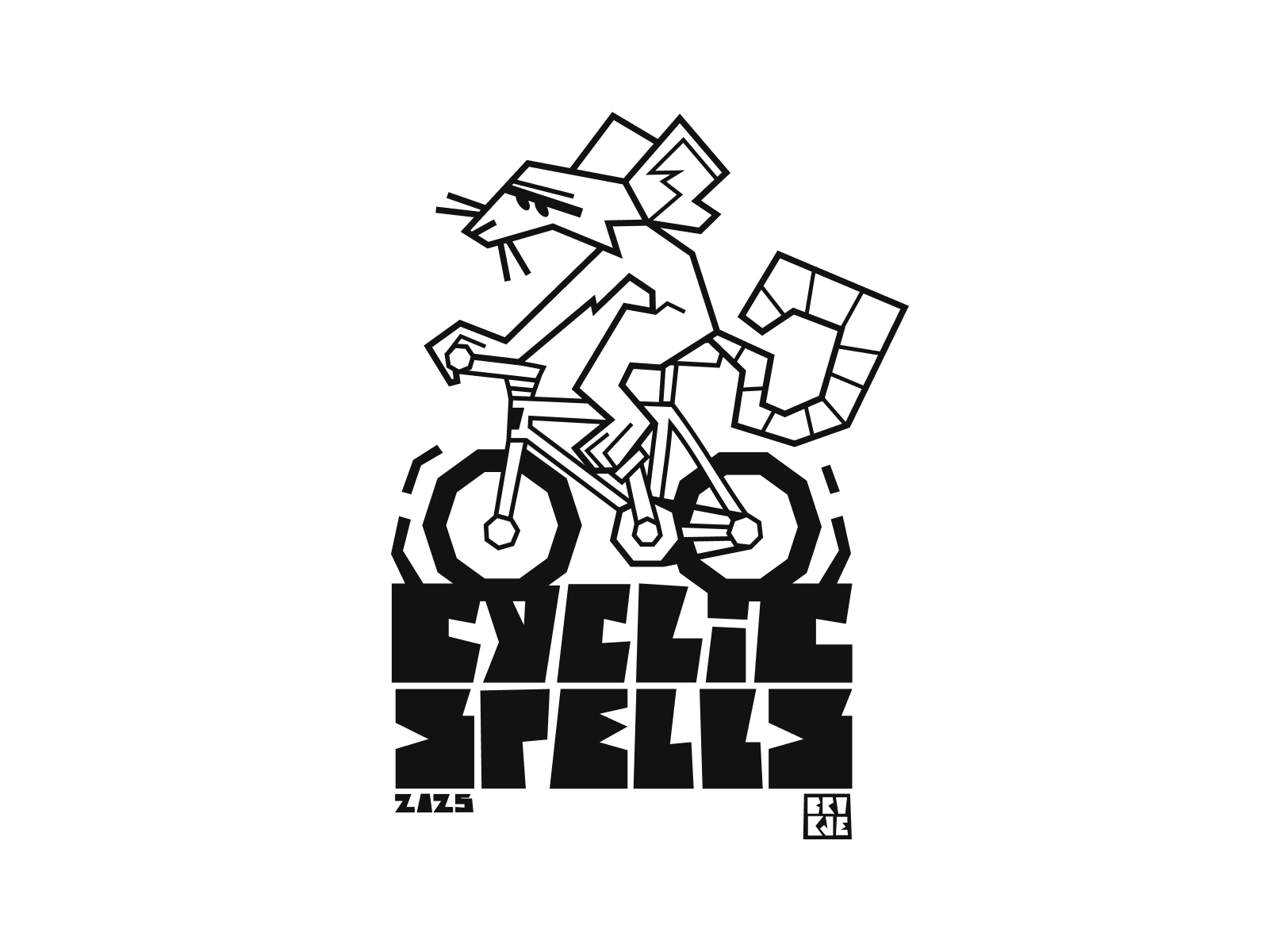 🚲Cyclic Spells bike branding brokje design graphic design illustration logo rat