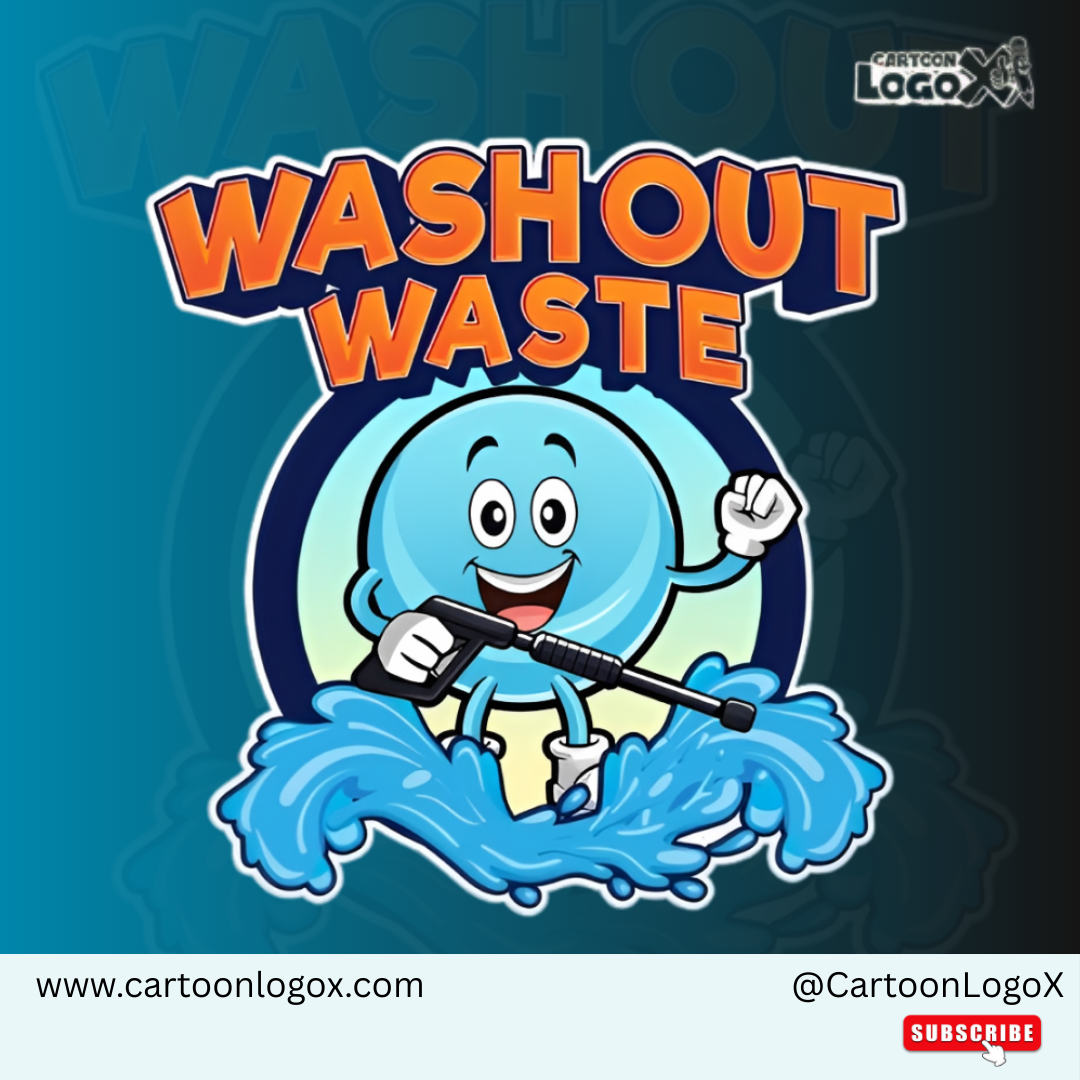 Pressure Washing Mascot Logo Design | CartoonLogoX brand identity branding business branding cartoonlogox clean brand design creative branding custom logo design for service business dribbble design graphic design logo logo designer logo for business mascot logo design pressure washing brand professional logo service business vector illustration