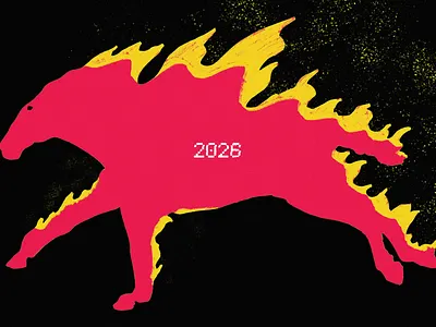 РІК ЧЕРВОНОГО ВОГНЯНОГО КОНЯ 2026 animal animation branding horse job motion graphics office web work