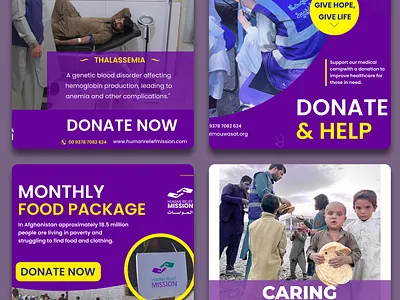 Monthly Food Aid Campaign – Social Media Awareness Series adobe photoshop branding graphic design