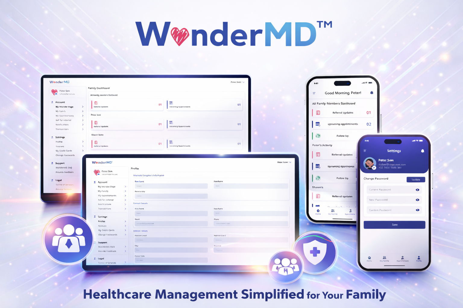 W❤nderMD – Virtual Pediatric Telemedicine Platform branding design figma healthcare logo mobile app design prototyping responsive design web application wireframing
