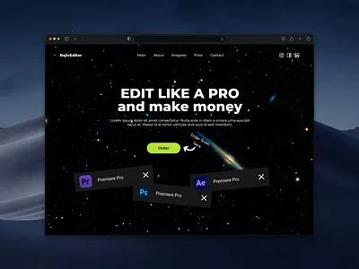 Video Editing Landing Page - Website Concept creativeagency figmadesign personalbranding pricingdesign uiux uiuxdesign uxdesign visualhierarchy webdesign