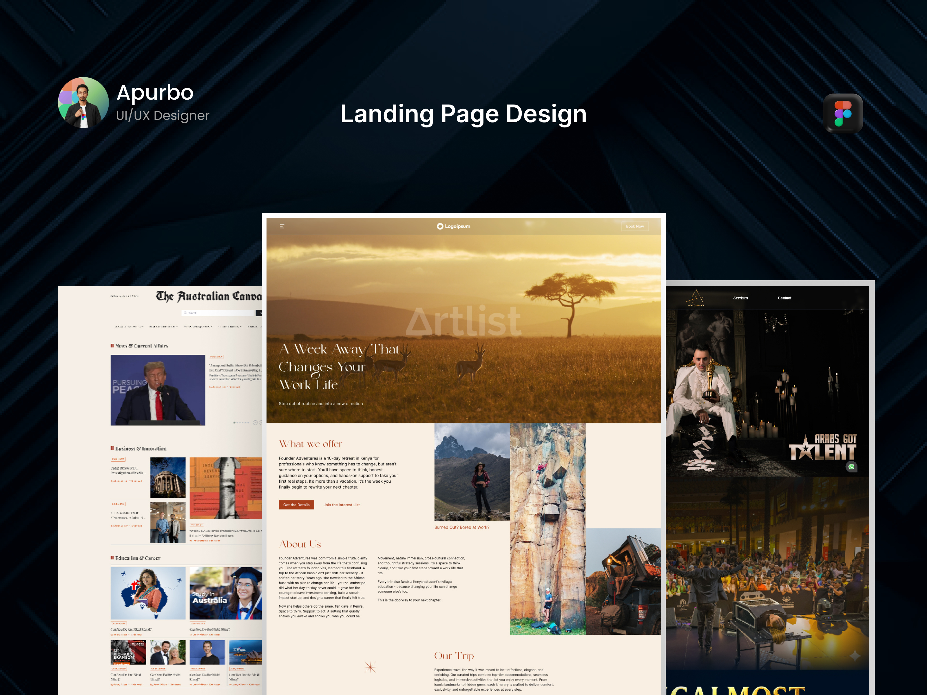 Example of Premium Single Page Landing Page   UI/UX