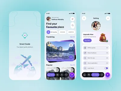 AI Travel Mobile App / Destinations & Explorer Guide ai travel ai travel app aitravelapp app design clean design ios mobile app mobileappui smart travel app sourav tourist app traval travel app ui travel mobile ui travelappdesign trip trip planning ui ui ux uxuidesign