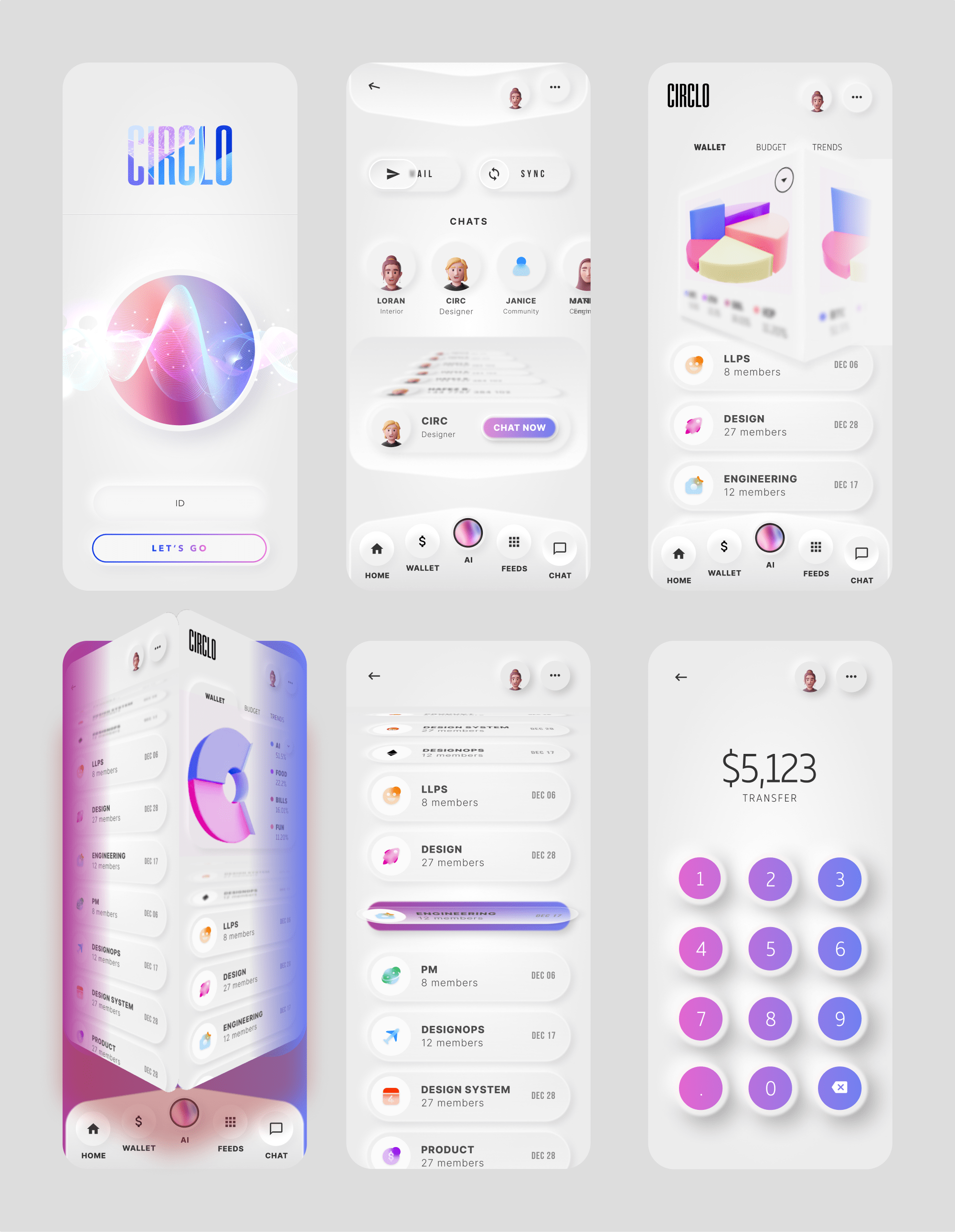 Circlo vibra-tactile-morphism circlo figma futuremorphism futurism futuristic glass glassmorphism morphism ui