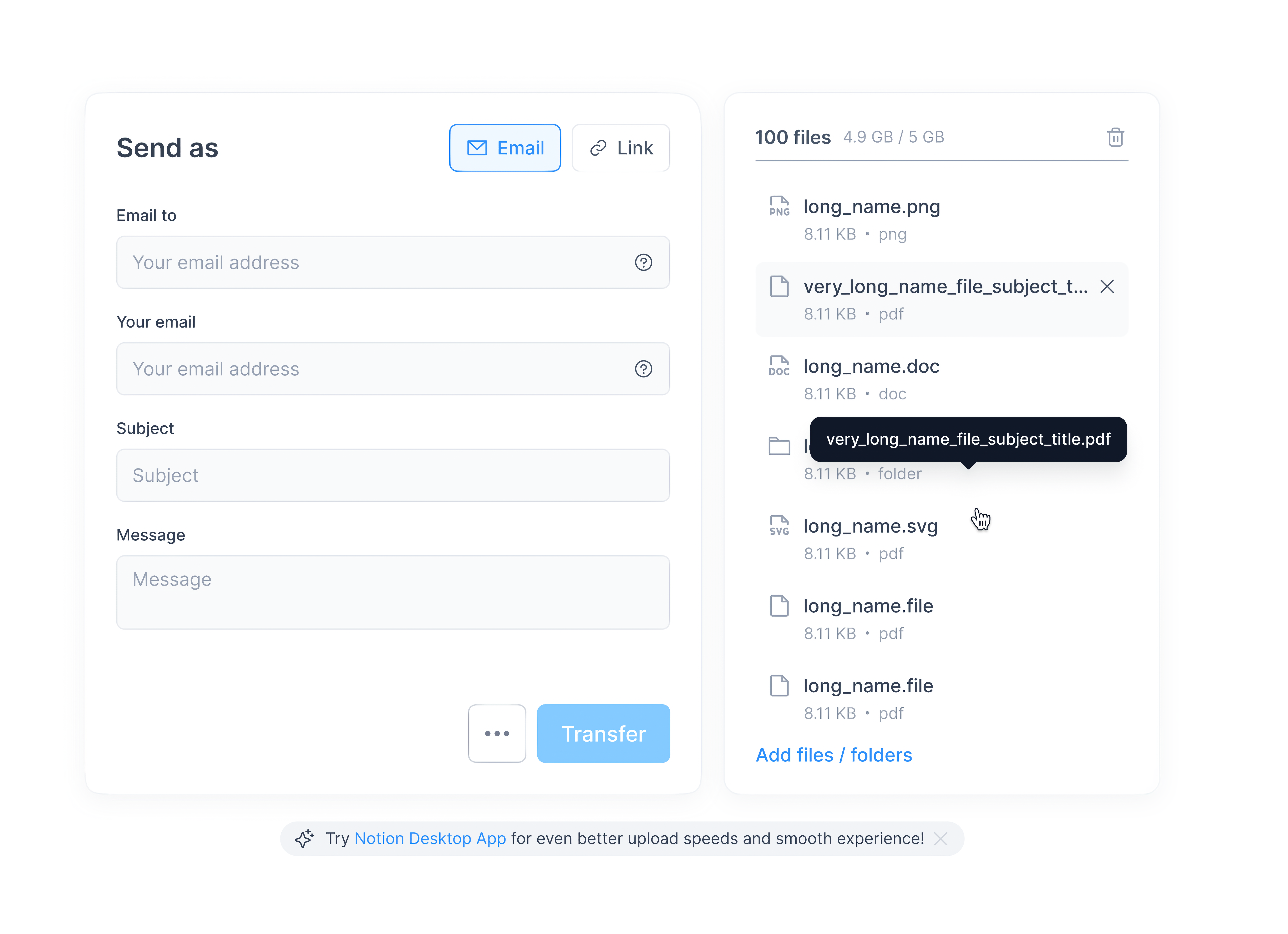 Send transfer as email attachment management data security data transfer digital communication email features email functionality email management email transfer file attachment file compression file organization file sharing operational efficiency seamless sharing secure data transmission secure transfer send transfer as email transfer process user experience user friendly interface