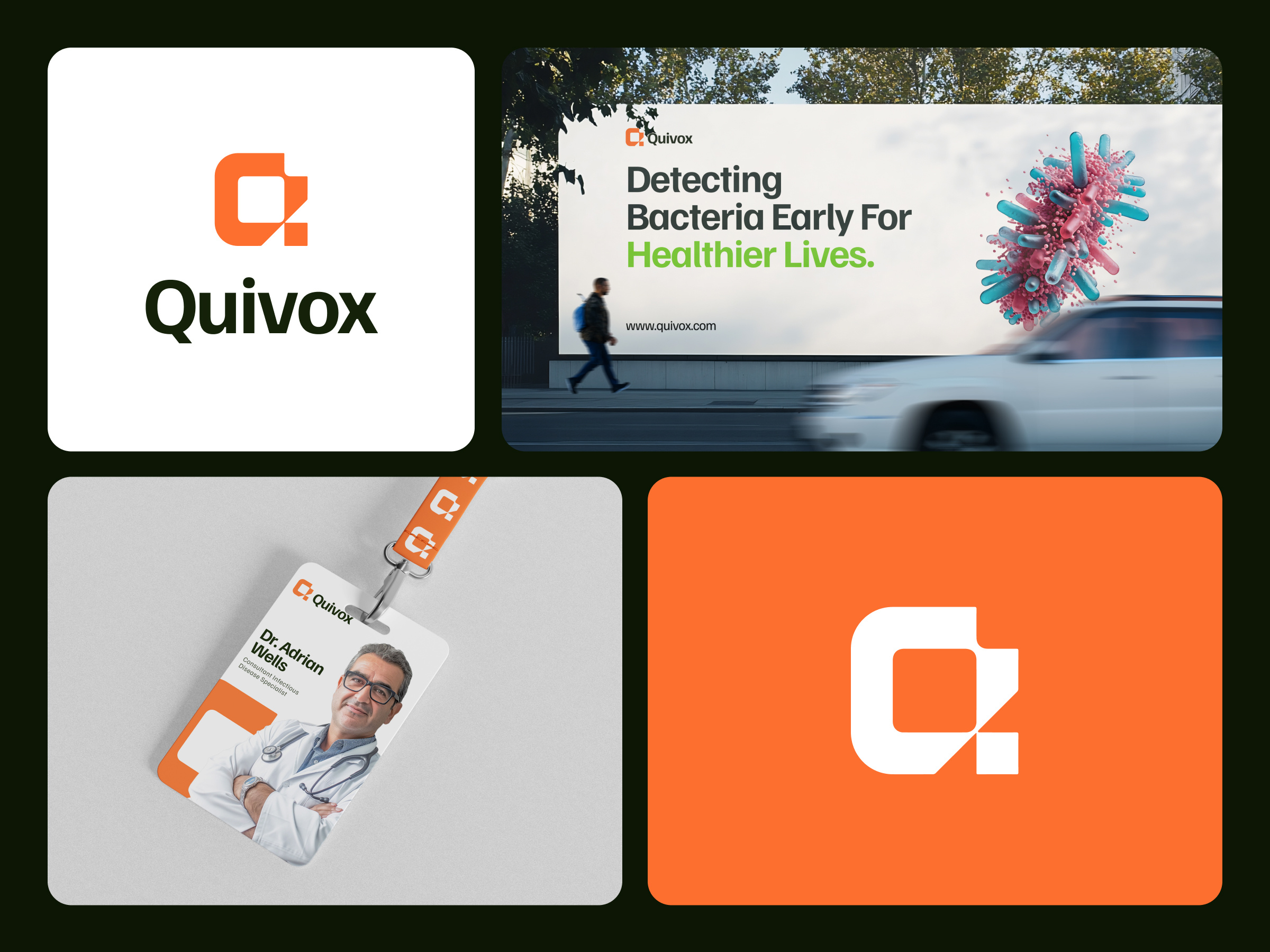 Quivox - Designing Trust for Modern Medicine Brand bento design brand branding business healthcare healthcare branding logo branding logo design medical medihealth meditech modern brand quivox saas design social media startup tech techwitpro trendy visual identity