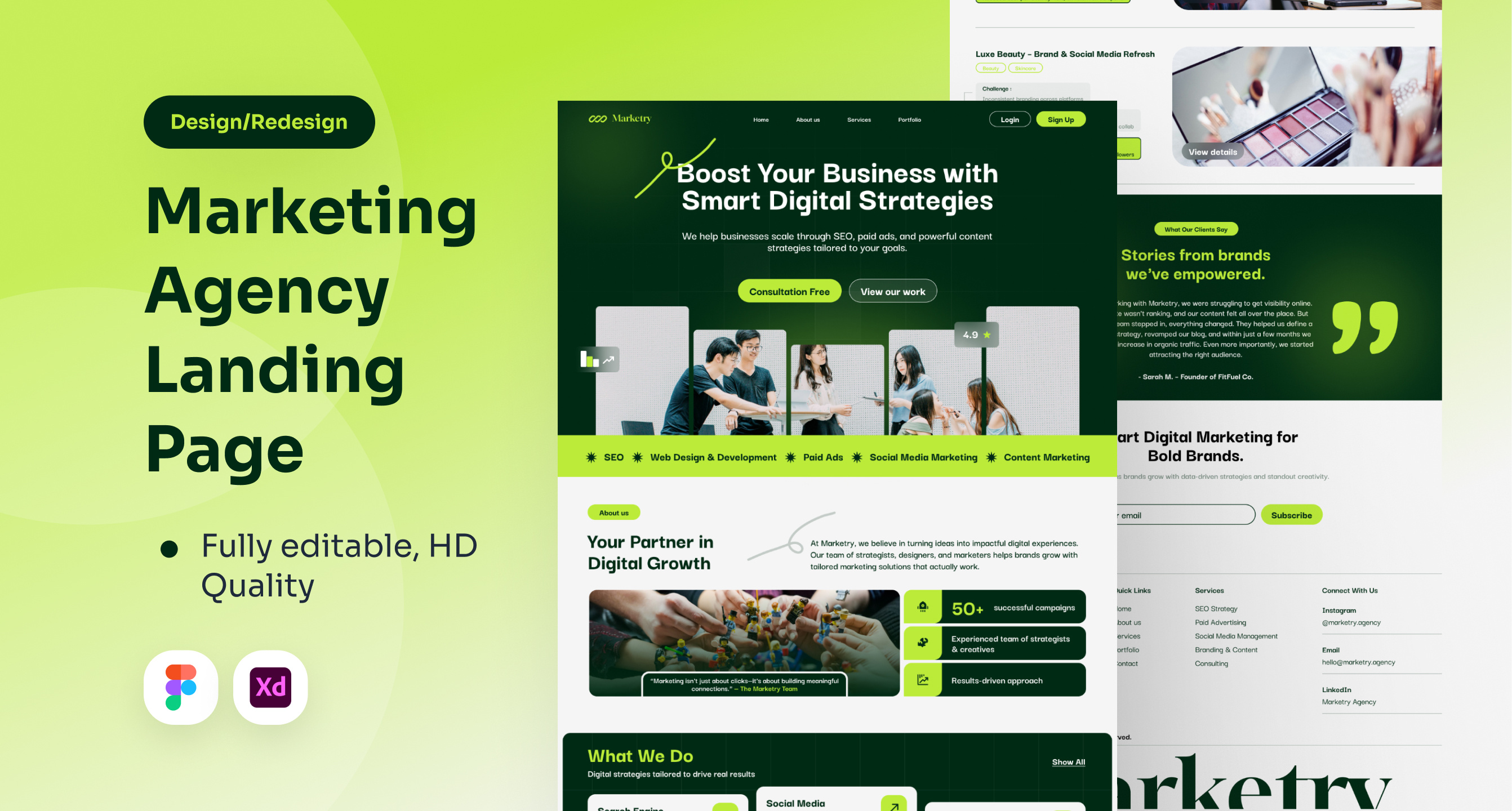 Marketing Agency Landing Page Design agency branding design graphic design landingpage marketing ui ux website websitedesign