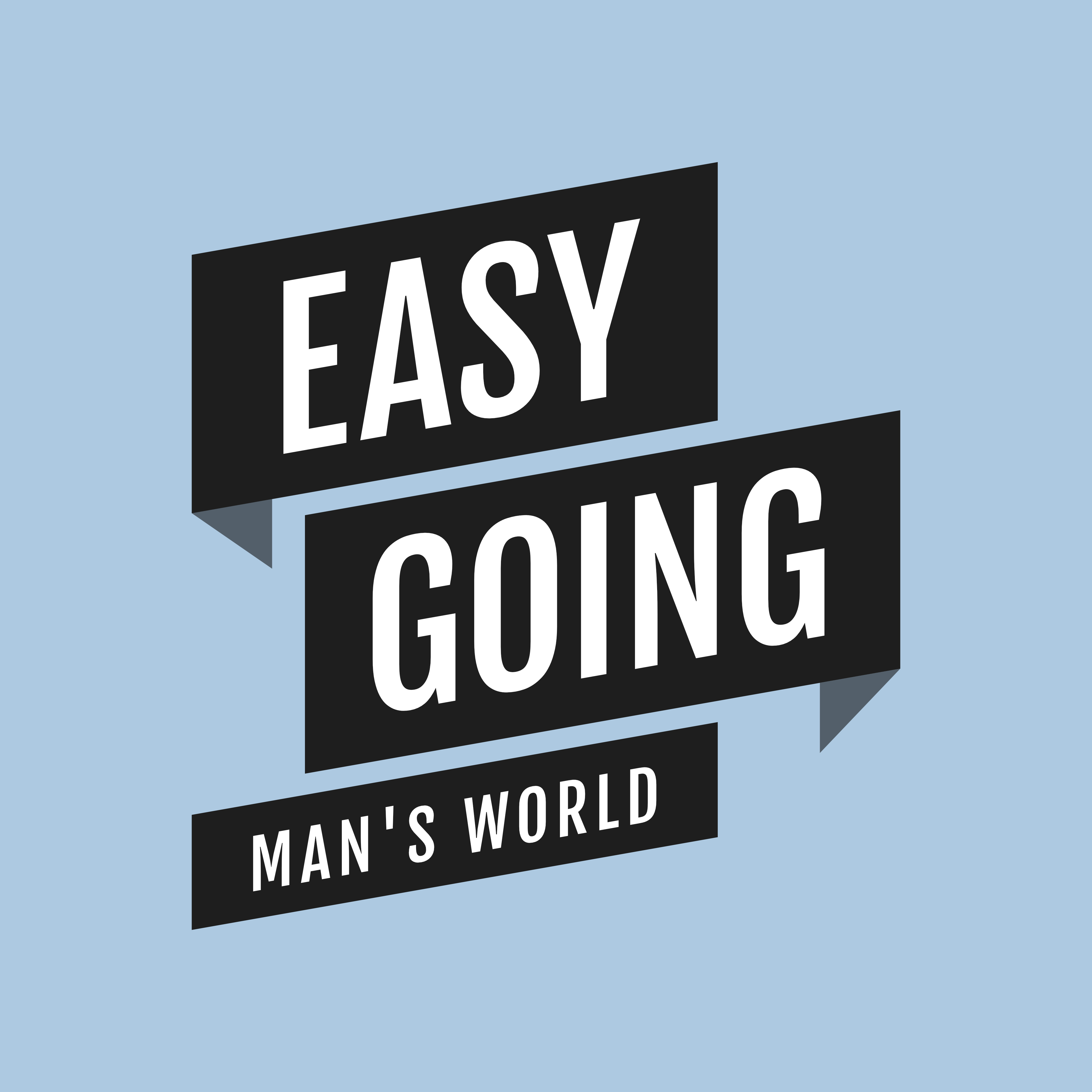 Easy Going Man's World" T-Shirt Design bold logo brand design clothes contemporary look graphic design graphic tee identity logo logo design mens fashion minimalist design modern clothing streetwear style stylish tee t shirt typography urban style