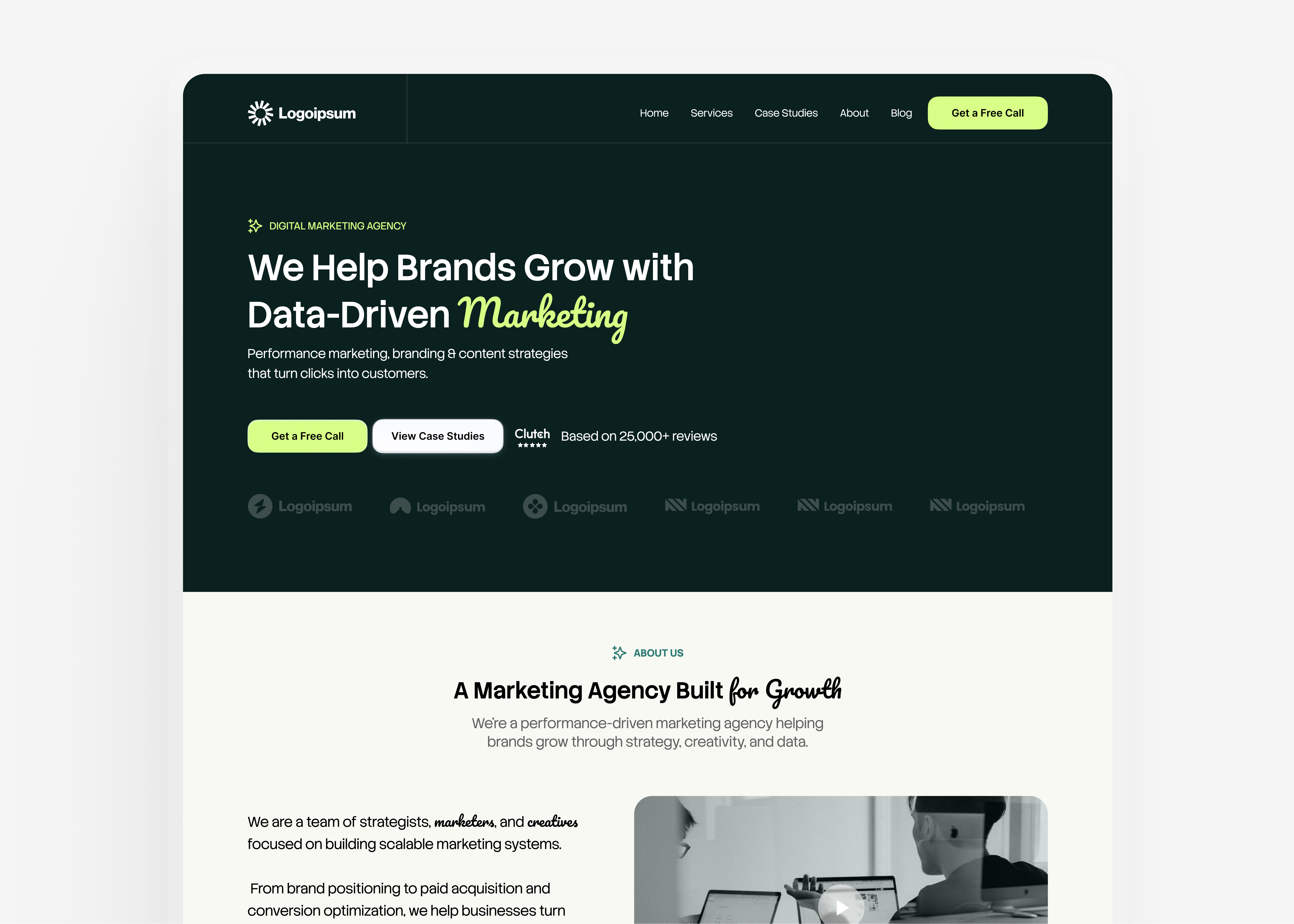 Digital marketing Landing Page design ui ui design uix website