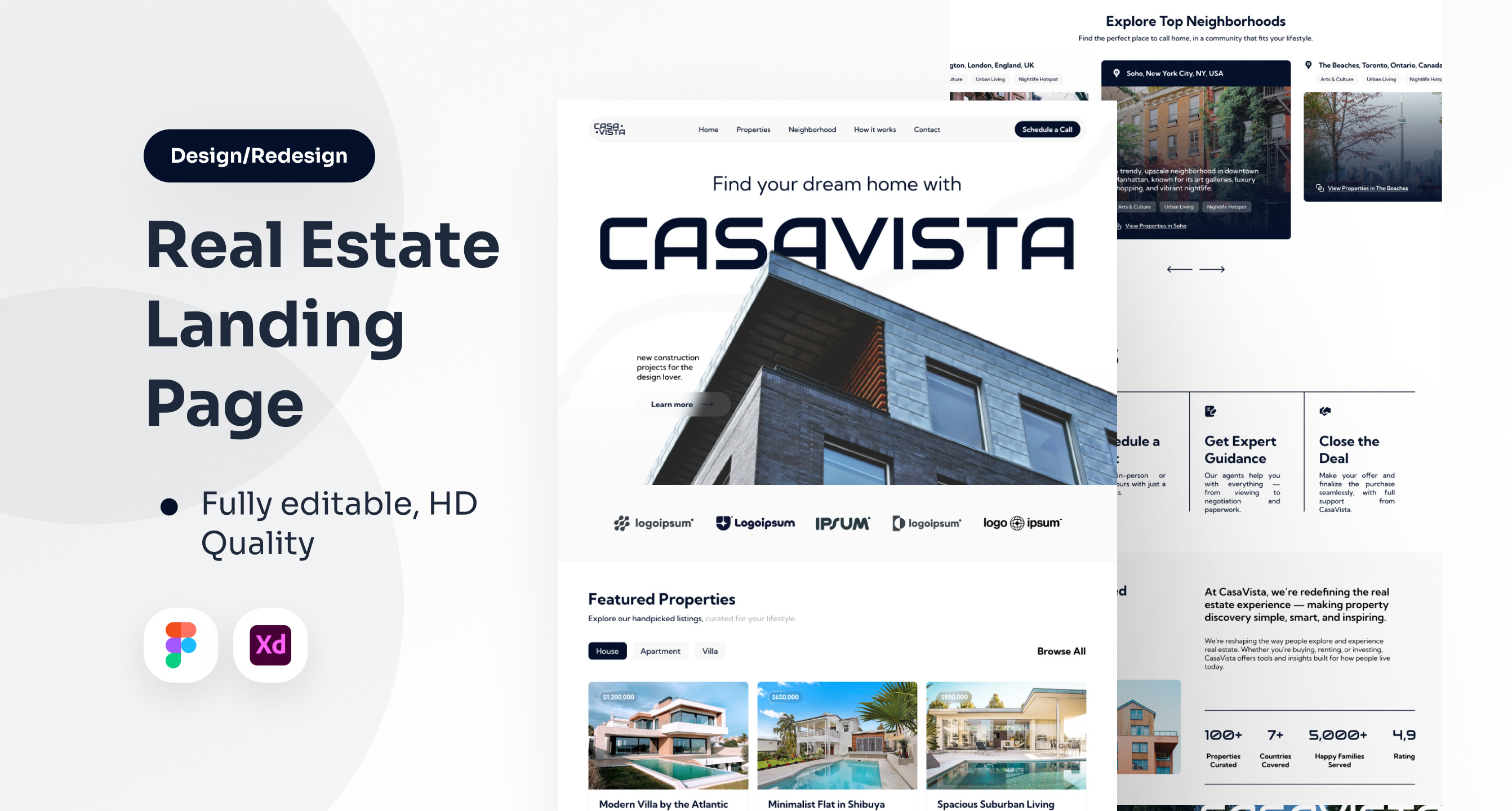 Real Estate Landing Page Service branding clean design graphic design landingpage landingpagedesign marketing minimalist modern productpage professional realestate startup ui ux webdesign website websitedesign