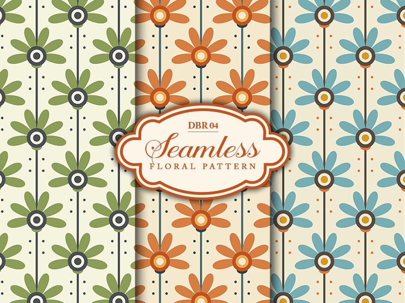 Floral Seamless Pattern: DBR 04 digital paper fabric print floral pattern seamless pattern surface pattern textile design
