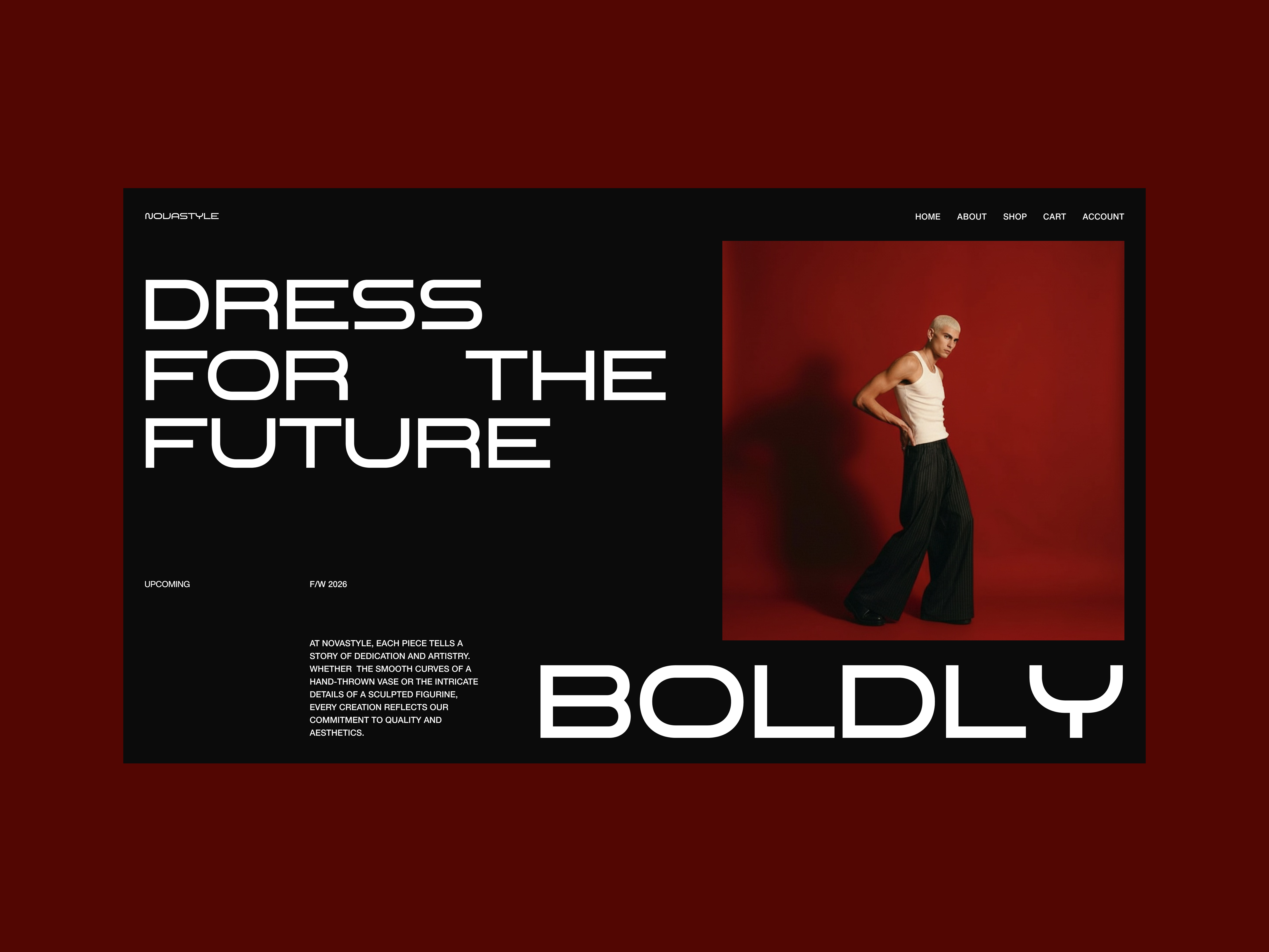 Hero Section Concept design designer fashion futuristic hero herosection homepage interface landing page typography ui ux webpage