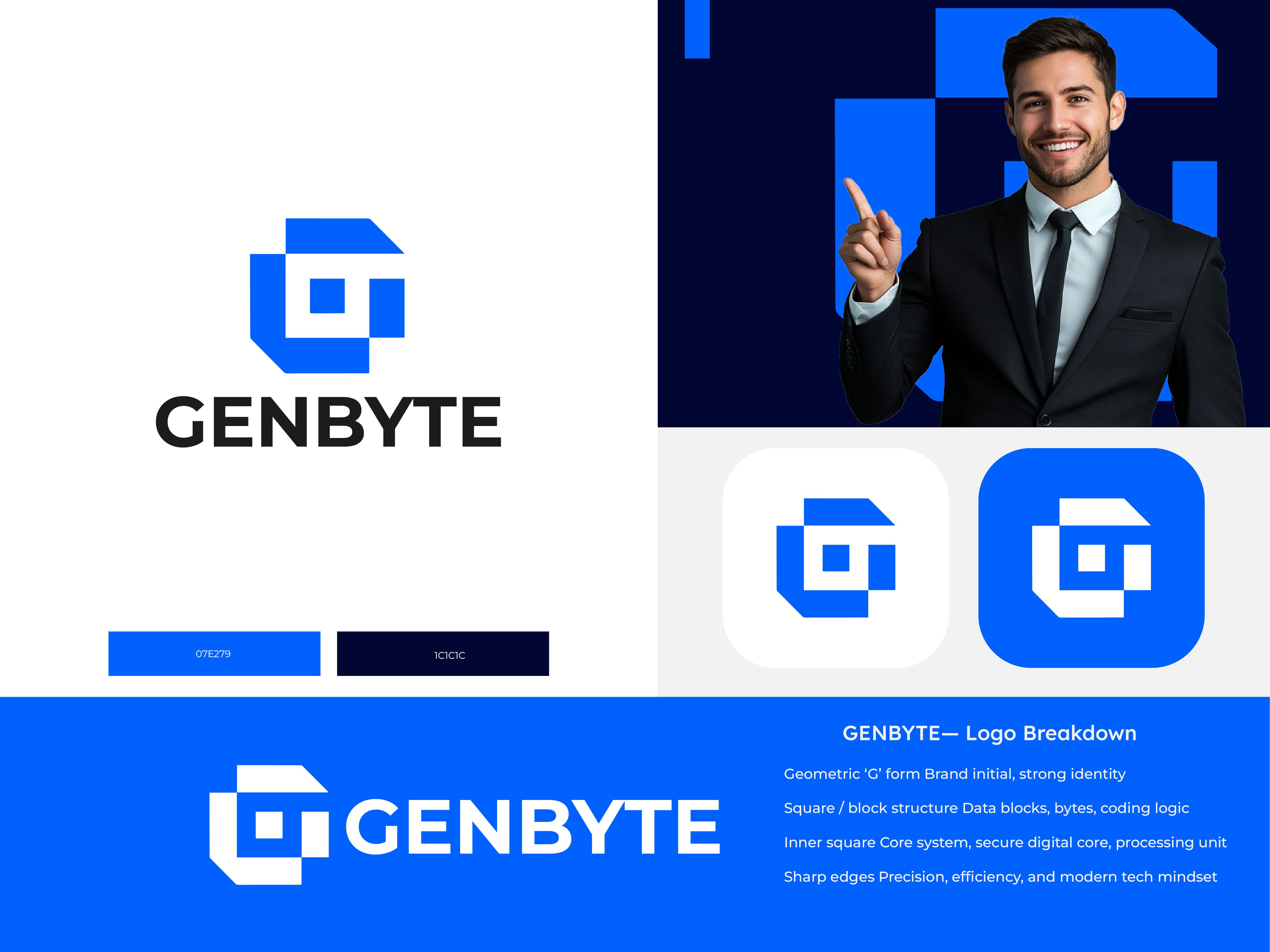🔥 GenByte – Modern Tech & Digital Brand Logo Design 🔥 b branding design graphic design illustration logo ui vector