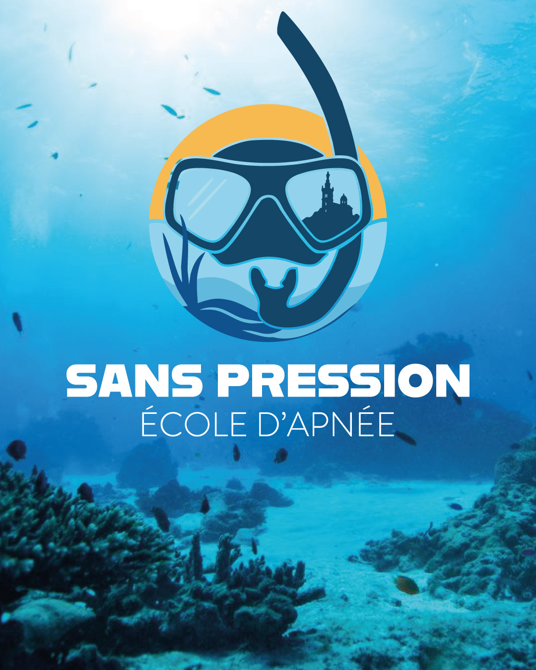 Sans Pression : Take a deep breath... and let go. 🌊🧘‍♂️ branding design graphic design illustration illustrator logo typography ui ux vector