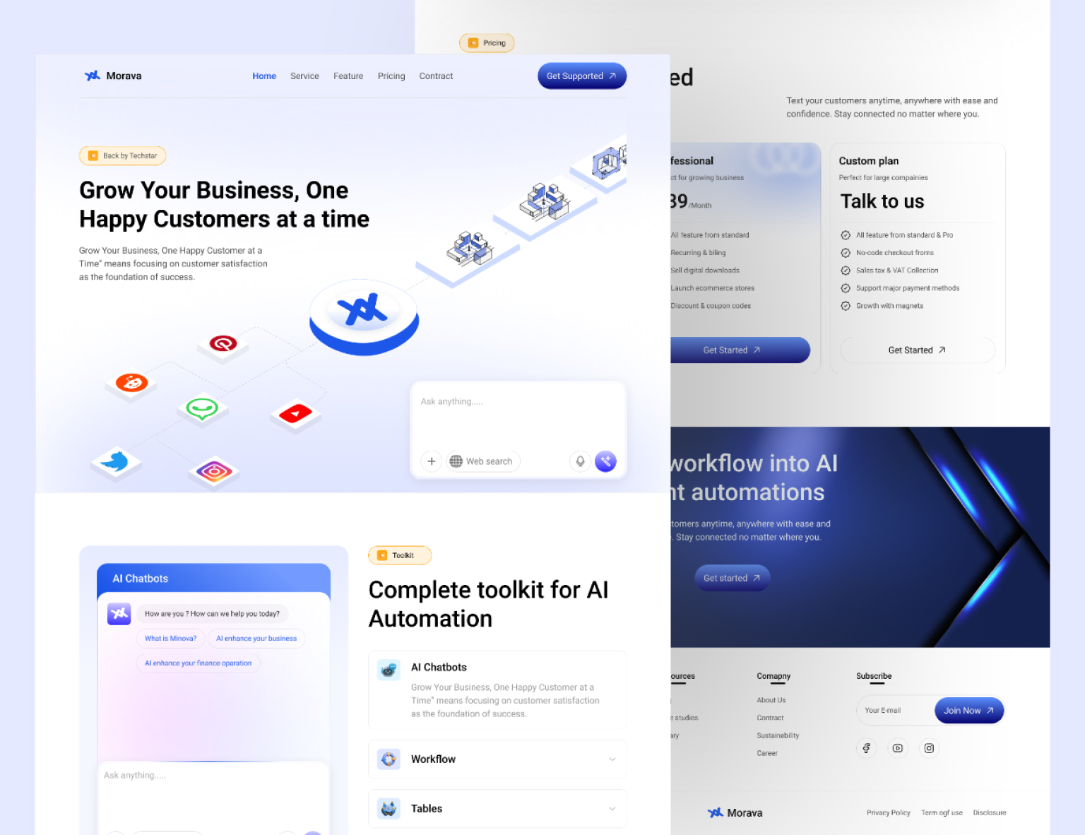 Saas business software landing page clean design marketing website modern design saas saas landingpage saas website web website website design