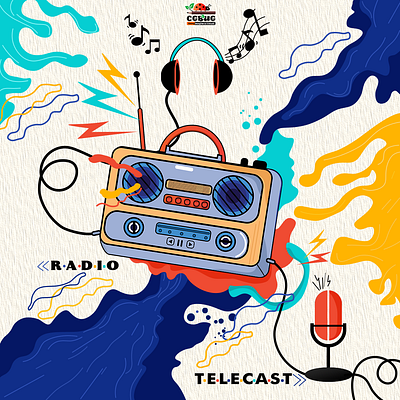 "RADIO AND AN ARTIST" design digital art graphic design il illustration photoshop