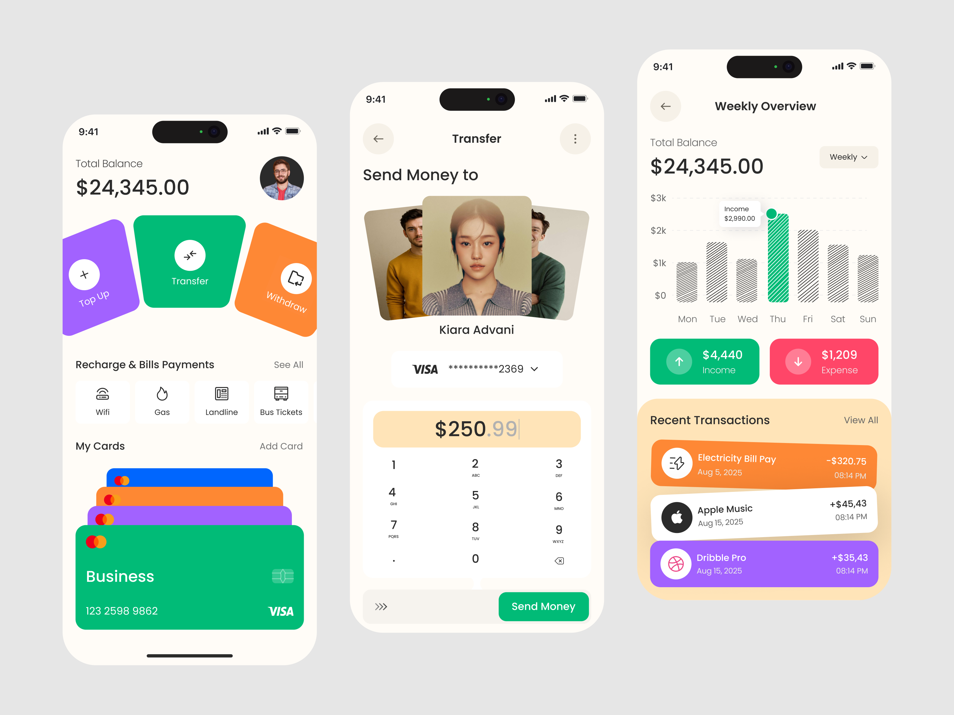 Personal Finance Mobile Banking App banking crypto app digital wallet ios app mobile wallet money money management personal finance transaction user interface