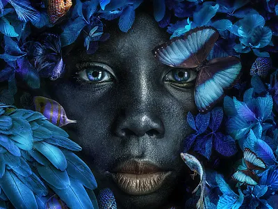 BLUE | photoart art concept digitalart graphic design graphicdesign illustration nature painting photoart photomanipulation photoshop ui ux