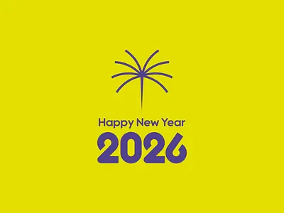 Happy New Year 2026 Custom typography work 2 2026 branding custom typography design font happy new year illustration logo minimal minimalist simple symbol typeface typography typography work