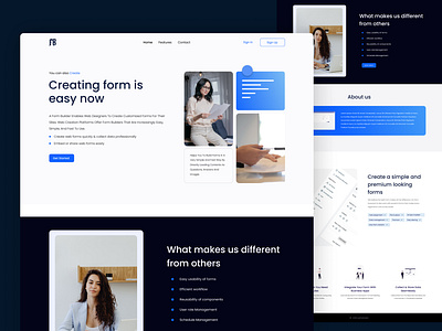 Landing Page form builder landing page ui