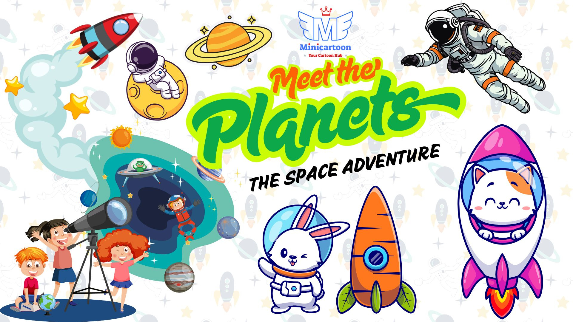 Meet the planets - YouTube Thumbnail branding graphic design learning logo thumbnail ui youtube