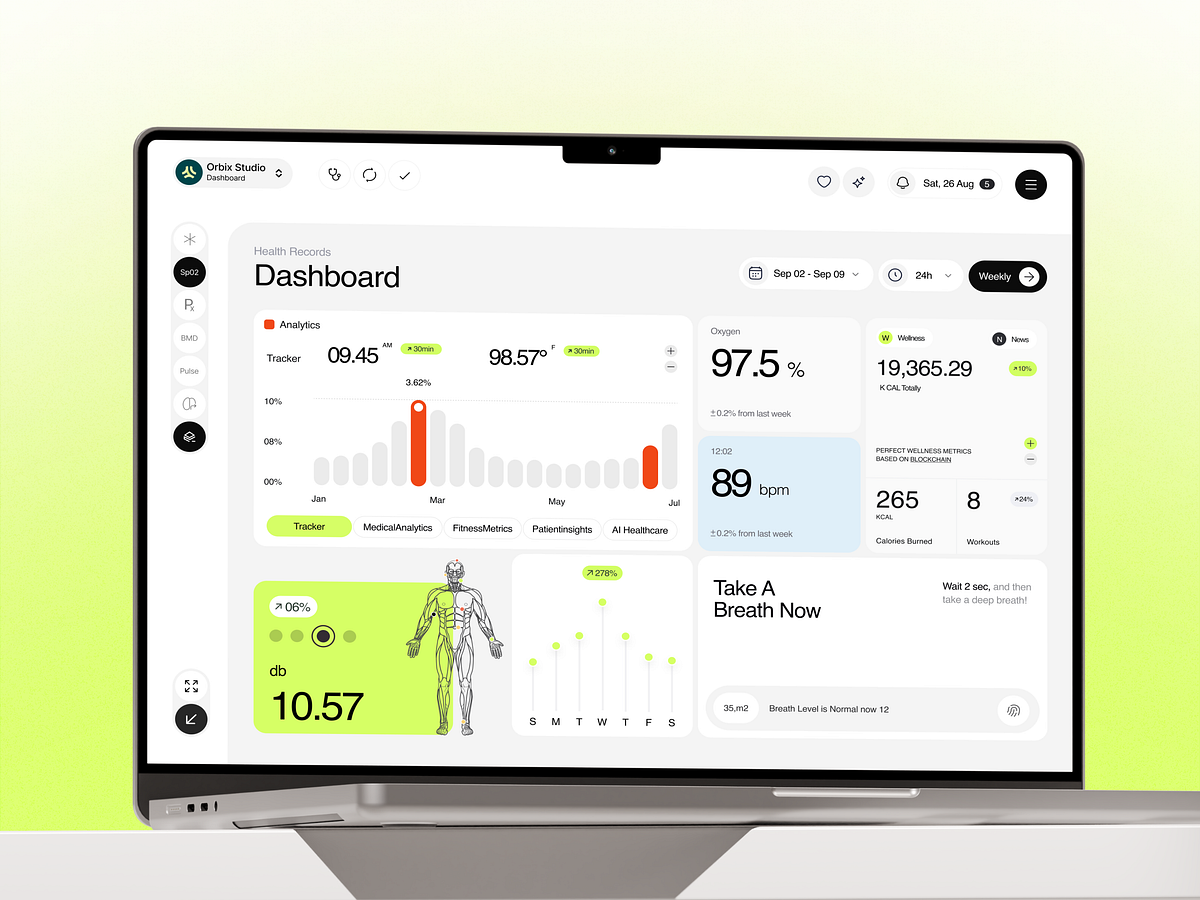 Healthcare Analytics Dashboard | Patient Monitoring UI