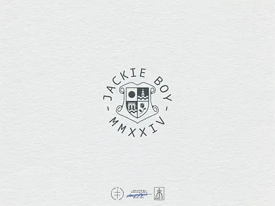 Jackie Boy Secondary Logo badge brand design brand identity branding branding design clean coat of arms crest emblem hand drawn heraldic heraldry identity design logo logo design logo designer logodesign minimal vintage visual identity