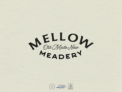 Mellow Meadery Wordmark Logo antique brand design brand identity branding branding design font fonts hand drawn identity design logo logo design logotype retro type typeface typographic typography vintage visual identity wordmark