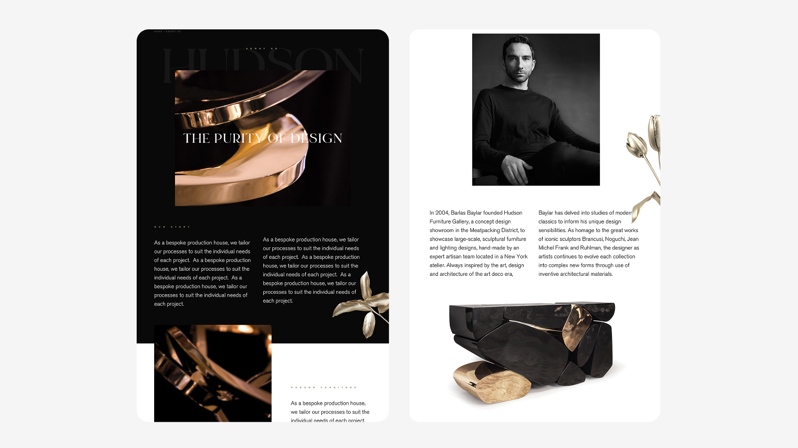 Hudson clean creative design layout typography ui ux