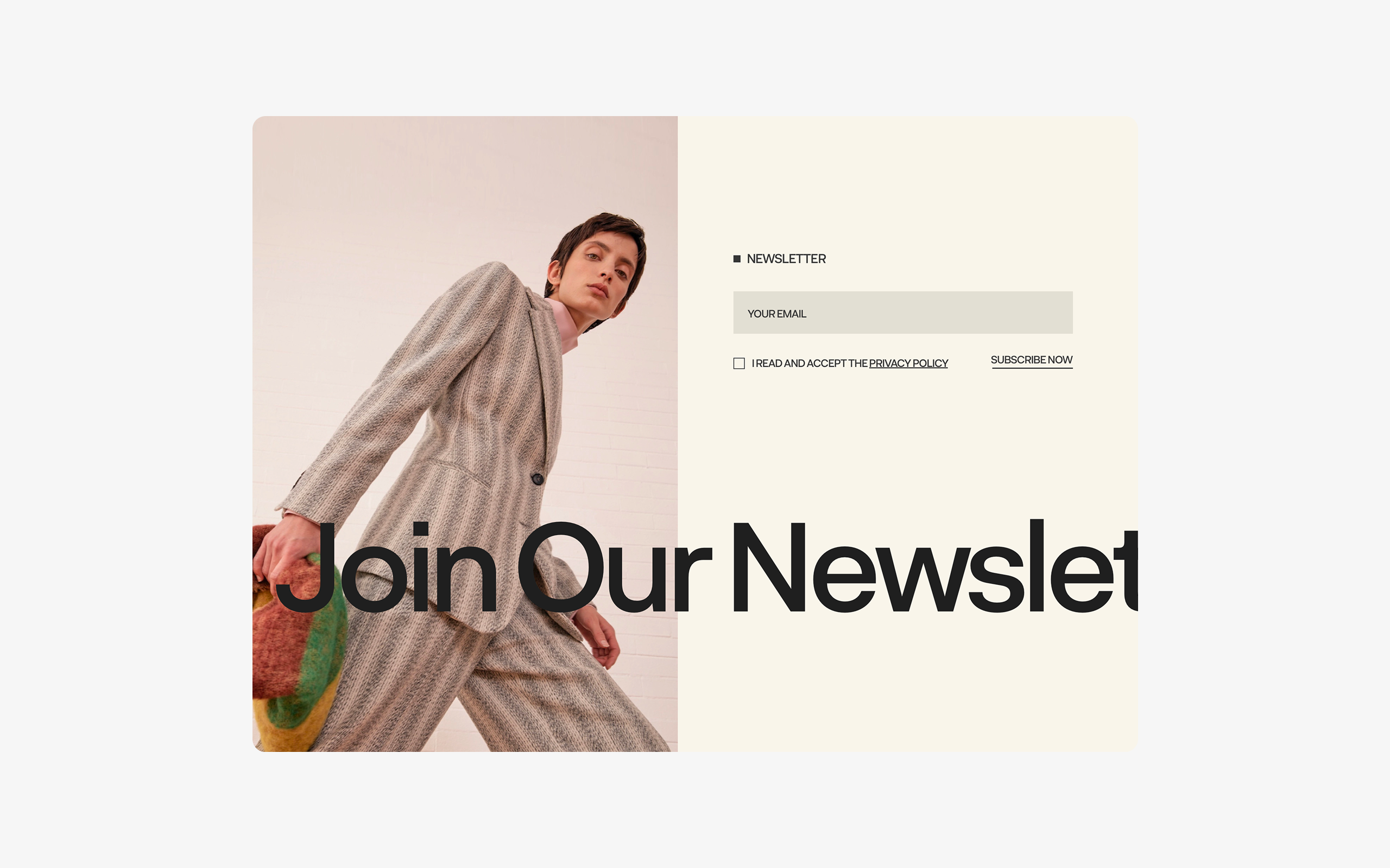 Newsletter clean concept creative design illustration layout typography ui ux