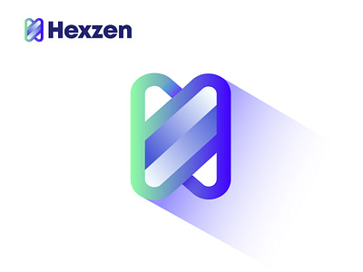 Hexzen branding creative logo design gradient gradient logo h letter logo h logo icon letter logo logos mobile app modern logo modern tech logo software logo tech logo technology technology logo ui website