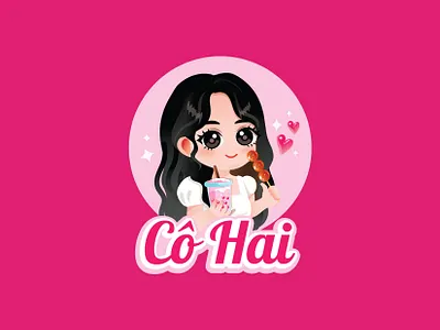 TIỆM TRÀ CÔ HAI LOGO DESIGN PROJECT animation branding design graphic design illustration logo motion graphics ui ux vector